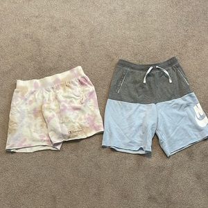 2 athletic shorts(1 Champion, 1 Nike)